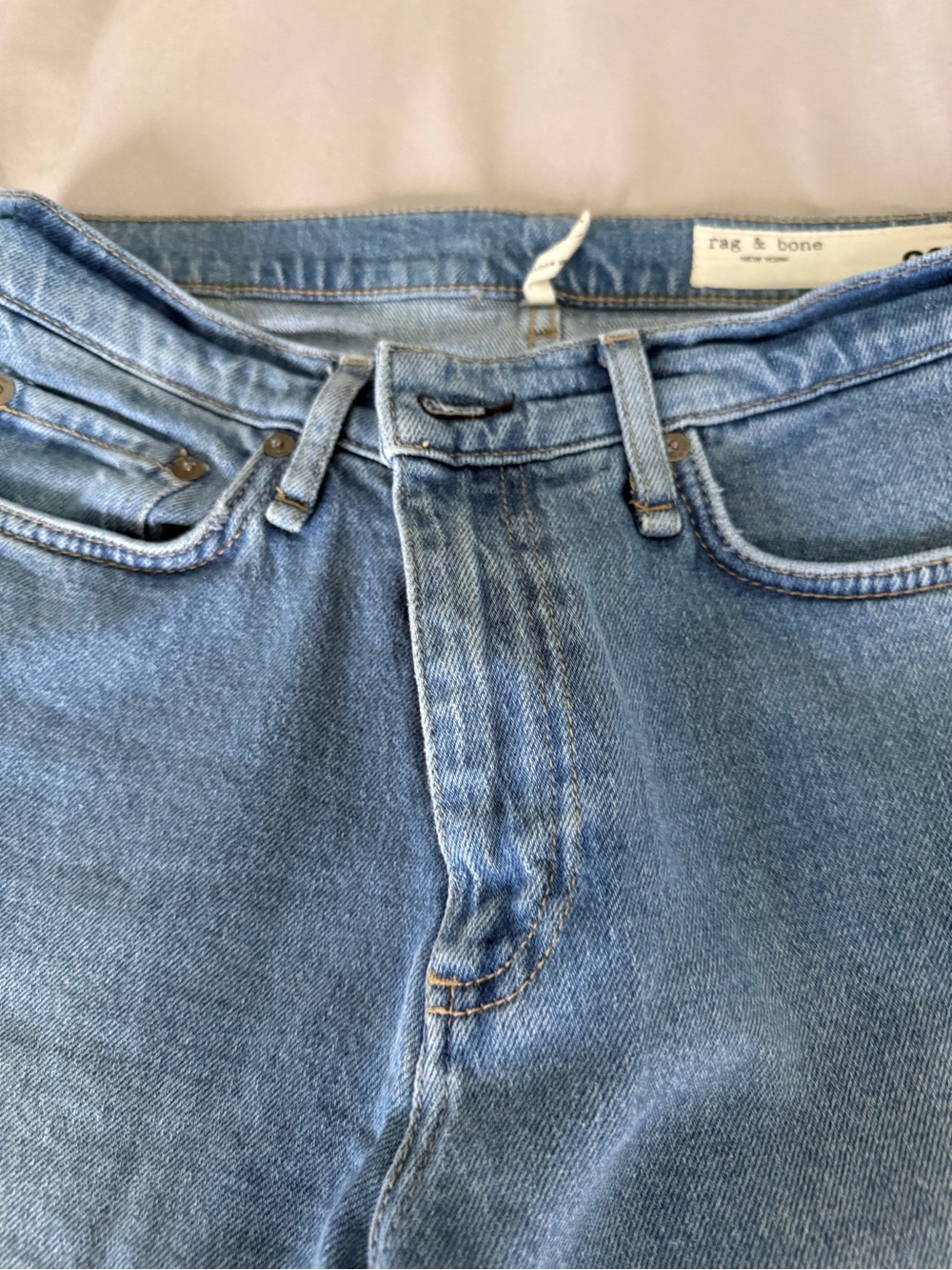 rag & bone  Straight Light Blue Denim Jeans
